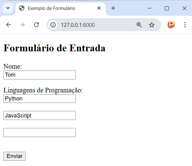 Enviando Lista do Formulário com JavaScript