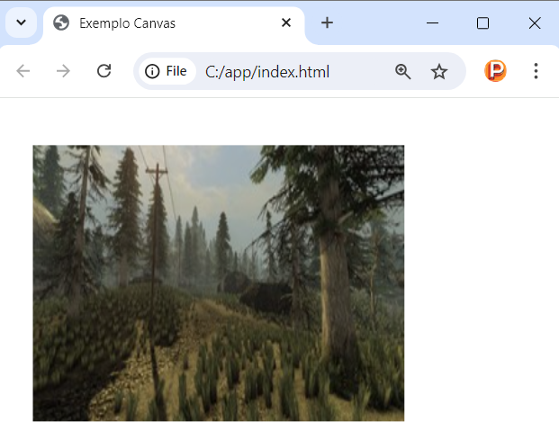 Configurando exibição de imagem no canvas em JavaScript