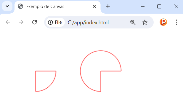 Desenhando círculos no canvas com direção anti-horária em JavaScript