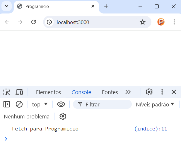 Função fetch em JavaScript