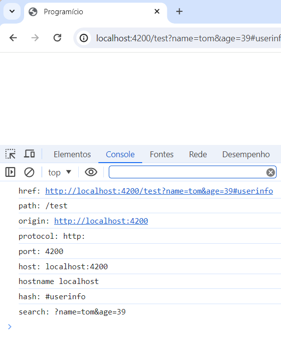 Objeto location em JavaScript