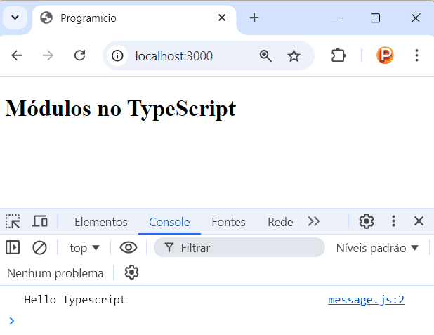 Carregando módulos em TypeScript usando Node.js