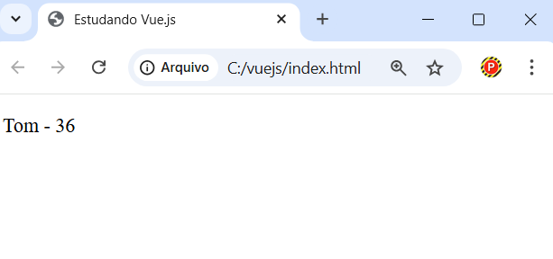 Exemplo de interpolação em Vue.js